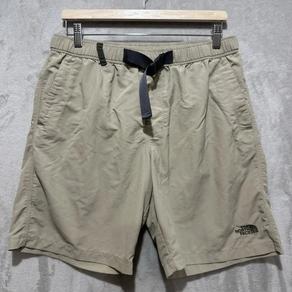 The North Face Shorts Men's Size M Beige Short Court Pull On Belted Mesh Lined